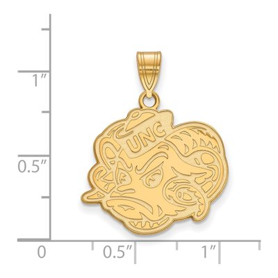 University of North Carolina 10K Yellow Gold Ram Large Pendant – view 2
