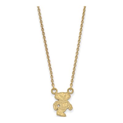 University of Wisconsin 10K Yellow Gold Small Badgers Pendant Necklace