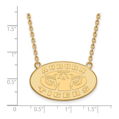 Auburn University 10K Yellow Gold Tigers Large Pendant Necklace – view 2