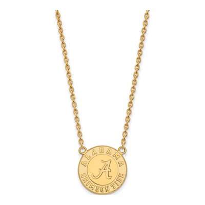 University of Alabama 10K Yellow Gold Large Crimson Tide Pendant Necklace