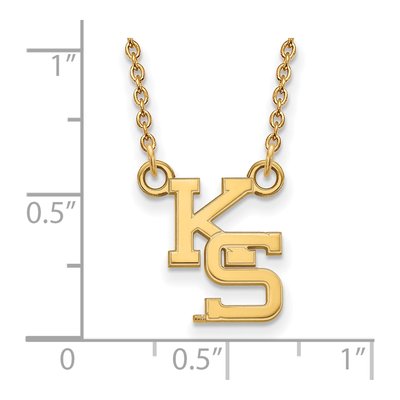 Kansas State University 10K Yellow Gold K-S Small Necklace – view 3