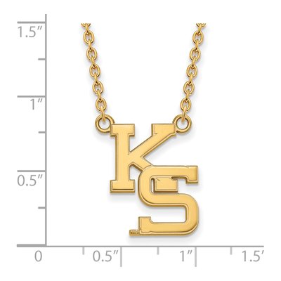Kansas State University 10K Yellow Gold Large K-S Pendant Necklace – view 3