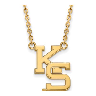 Kansas State University 10K Yellow Gold Large K-S Pendant Necklace