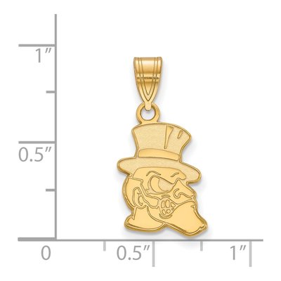 Wake Forest University 10K Yellow Gold Medium Demon Deacon Pendant – view 2