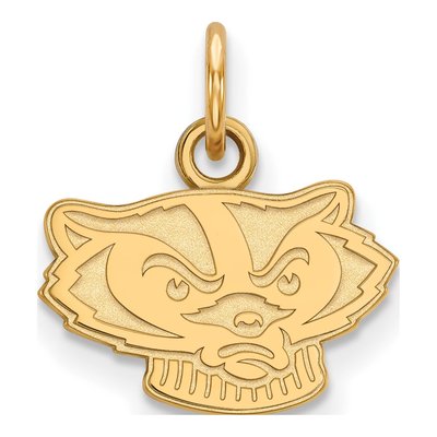 University of Wisconsin 10K Yellow Gold Badger Extra Small Pendant