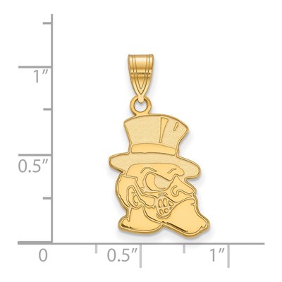Wake Forest University 10K Yellow Gold Large Demon Deacons Pendant – view 2