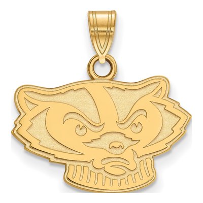 University of Wisconsin 10K Yellow Gold Badger Small Pendant