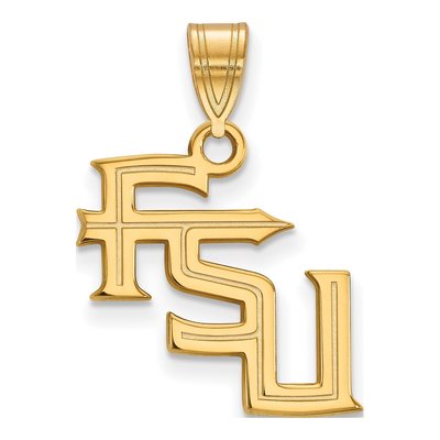 Florida State University 10K Yellow Gold Medium FSU Seminoles F-S-U Pendant