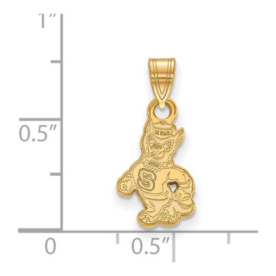 North Carolina State University 10K Yellow Gold Wolf Small Pendant – view 2