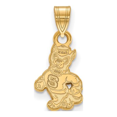 North Carolina State University 10K Yellow Gold Wolf Small Pendant