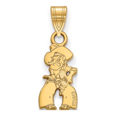 Oklahoma State University 10K Yellow Gold Cowboy Small Pendant