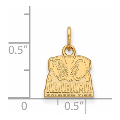 University of Alabama 10K Yellow Gold Elephant Extra Small Pendant – view 2