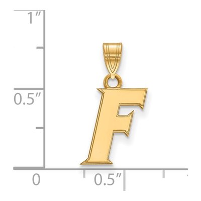 University of Florida 10K Yellow Gold Small Letter F Pendant – view 2