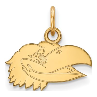 University of Kansas 10K Yellow Gold Jayhawk Extra Small Pendant