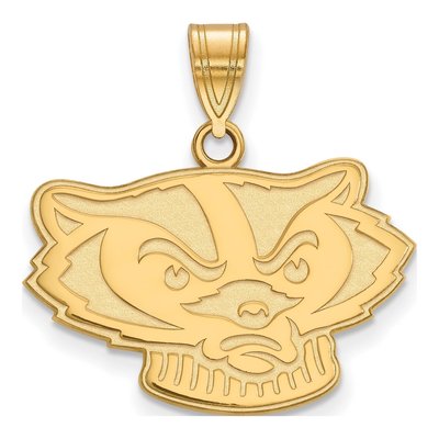 University of Wisconsin 10K Yellow Gold Badger Medium Pendant