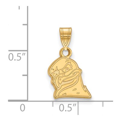 Virginia Tech 10K Yellow Gold Hokiebird Small Pendant – view 2