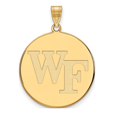 Wake Forest University 10K Yellow Gold Extra Large Disc Pendant