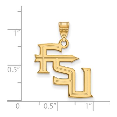 Florida State University 10K Yellow Gold F-S-U Large Pendant – view 2