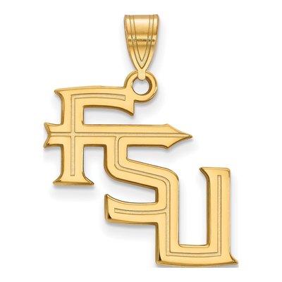 Florida State University 10K Yellow Gold F-S-U Large Pendant