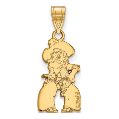 Oklahoma State University 10K Yellow Gold Large Cowboy Pendant