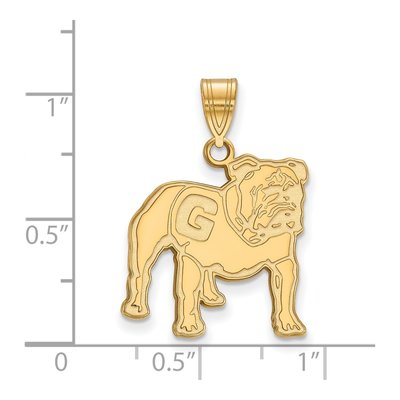 University of Georgia 10K Yellow Gold Bulldog Large Pendant – view 2