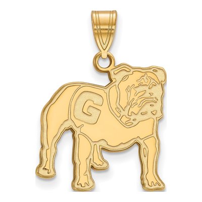 University of Georgia 10K Yellow Gold Bulldog Large Pendant