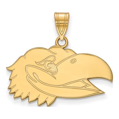 University of Kansas 10K Yellow Gold Medium Jayhawk Pendant