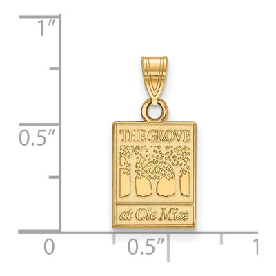 University of Mississippi 10K Yellow Gold Grove at Ole Miss Small Pendant – view 2