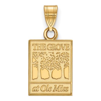 University of Mississippi 10K Yellow Gold Grove at Ole Miss Small Pendant
