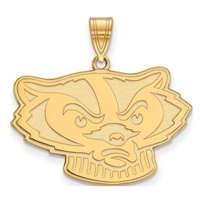 University of Wisconsin 10K Yellow Gold Large Badger Pendant