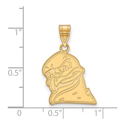 Virginia Tech 10K Yellow Gold Hokiebird Large Pendant – view 2