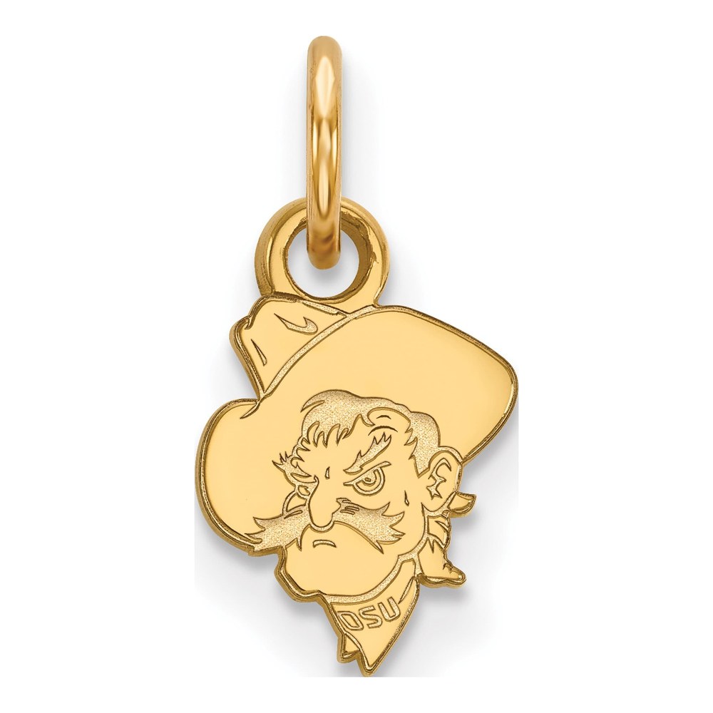 Oklahoma State University 10K Yellow Gold Extra Small Cowboy Pendant