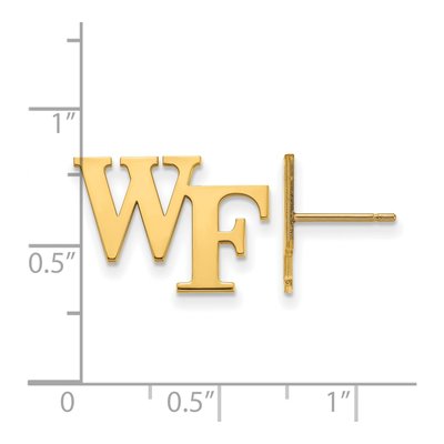 Wake Forest University 10K Yellow Gold W-F Stud Earrings – view 2