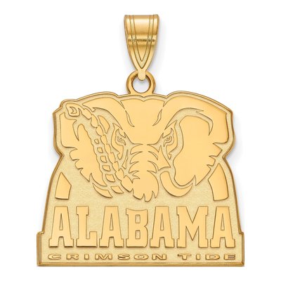 University of Alabama 10K Yellow Gold Elephant Large Pendant