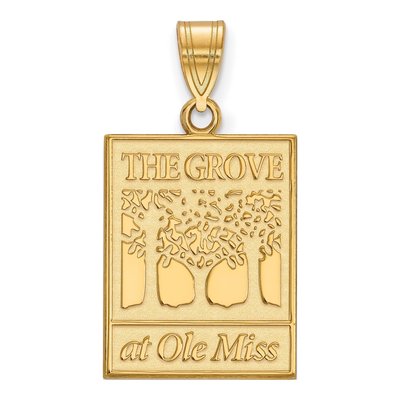 University of Mississippi 10K Yellow Gold Grove at Ole Miss Large Pendant