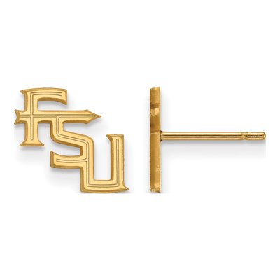 Florida State University 10K Yellow Gold F-S-U Extra Small Stud Earrings