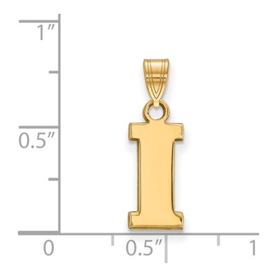 University of Iowa 10K Yellow Gold Letter I Small Pendant – view 2