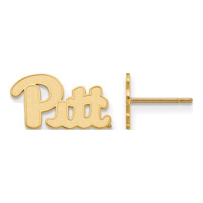 University of Pittsburgh 10K Yellow Gold Pitt Panthers Earrings