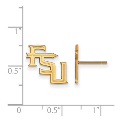 Florida State University 10K Yellow Gold F-S-U Small Stud Earrings – view 2