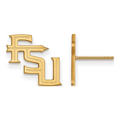 Florida State University 10K Yellow Gold F-S-U Small Stud Earrings
