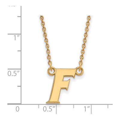 University of Florida 10K Yellow Gold Small Letter F Necklace – view 2