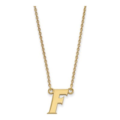 University of Florida 10K Yellow Gold Small Letter F Necklace