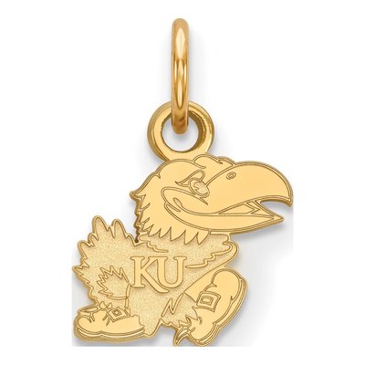 University of Kansas 10K Yellow Gold Extra Small Of Jayhawk Pendant