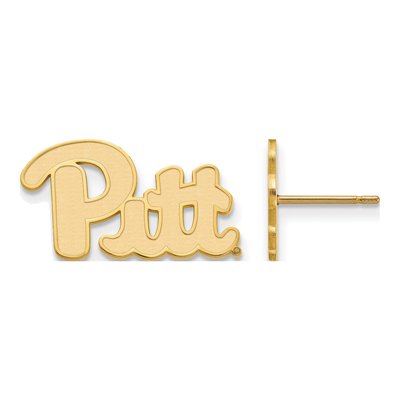 University of Pittsburgh 10K Yellow Gold Pitt Panthers Stud Earrings