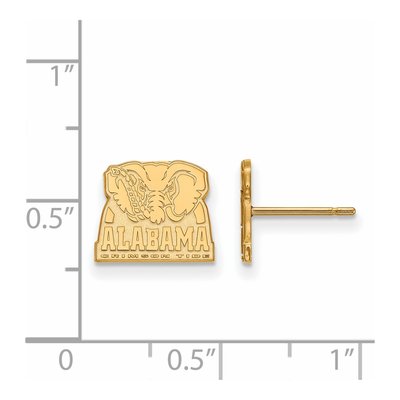 University of Alabama 10K Yellow Gold Elephant Extra Small Stud Earrings – view 2