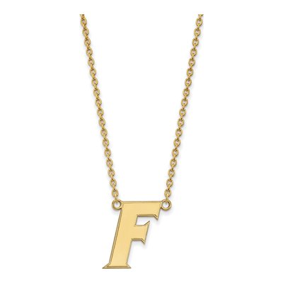 University of Florida 10K Yellow Gold Large Letter F Necklace