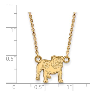 University of Georgia 10K Yellow Gold Small UGA Bulldogs Pendant Necklace – view 2