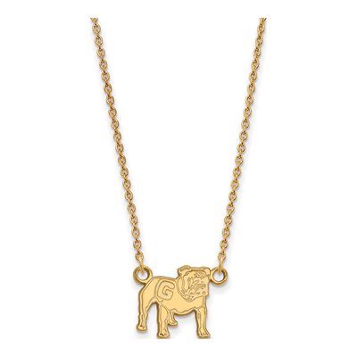 University of Georgia 10K Yellow Gold Small UGA Bulldogs Pendant Necklace
