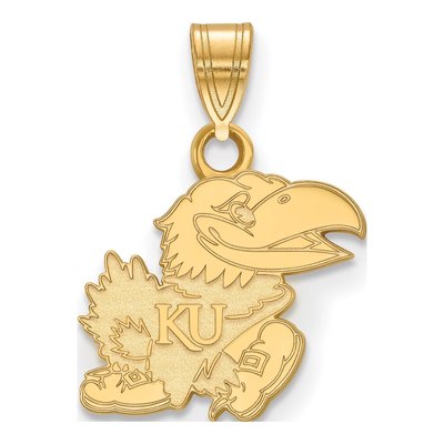University of Kansas 10K Yellow Gold Jayhawk Small Pendant