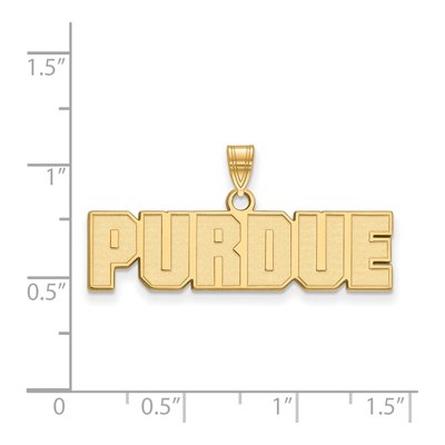 Purdue University 10K Yellow Gold Small Block Pendant – view 2
